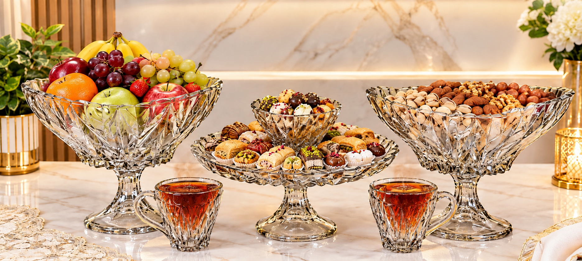 سرویس پذیرایی ۲۱ پارچه شامپاینی دودی